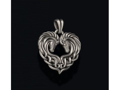 Keltic horse pendant 3D print model Modelo de impresión 3D