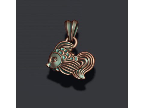 Fish pendant 3D print model 3D Print Model