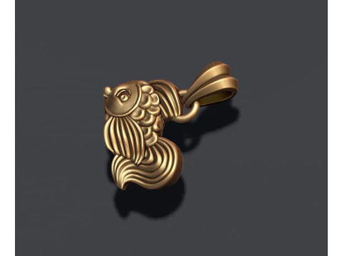 Fish pendant 3D print model 3D Print Model