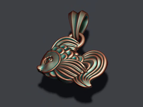 Fish pendant 3D print model 3D Print Model