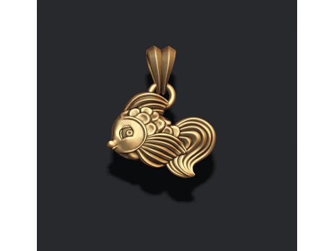 Fish pendant 3D print model 3D Print Model