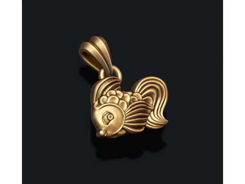 Fish pendant 3D print model 3D Print Model