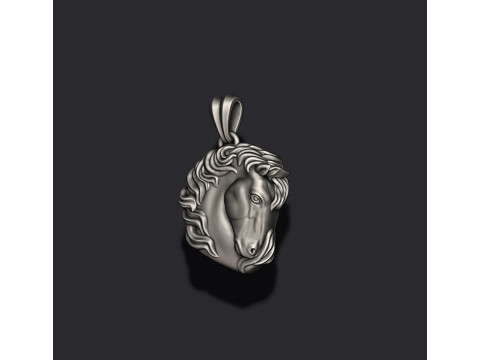 Horse head pendant 3D print model 3D-printmodel