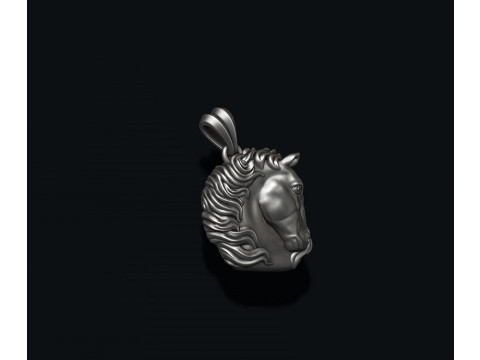 Horse head pendant 3D print model 3D-printmodel