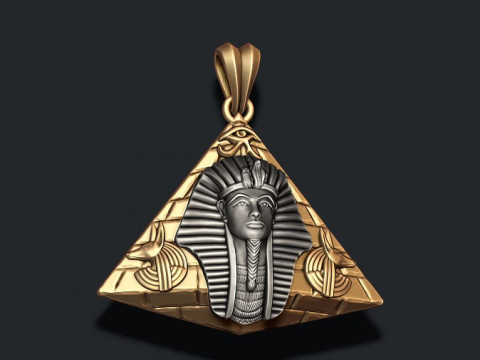 Egyptian Pharaoh Pyramid Anubis Horus Eye pendant 3D print model 3D Print Model