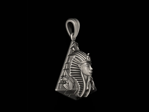Egyptian Pharaoh Pyramid Anubis Horus Eye pendant 3D print model Modèles 3D en vedette