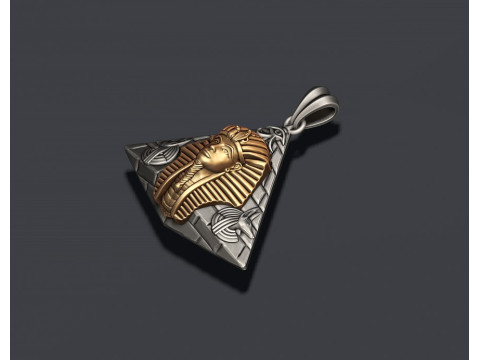 Egyptian Pharaoh Pyramid Anubis Horus Eye pendant 3D print model Modèles 3D en vedette