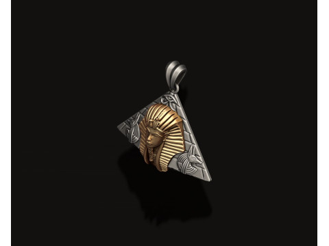 Egyptian Pharaoh Pyramid Anubis Horus Eye pendant 3D print model Modèles 3D en vedette