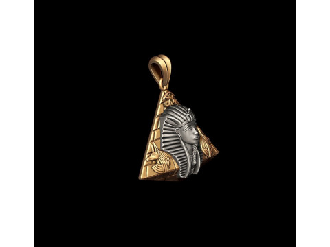 Egyptian Pharaoh Pyramid Anubis Horus Eye pendant 3D print model Modèles 3D en vedette