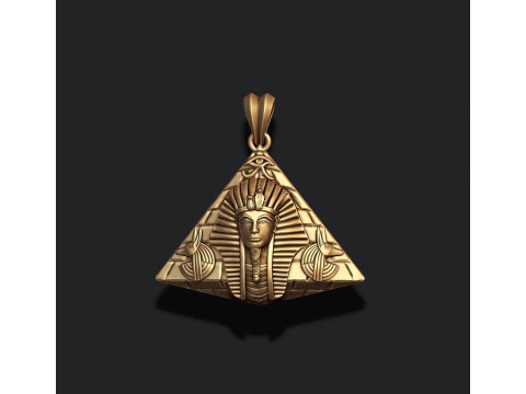 Egyptian Pharaoh Pyramid Anubis Horus Eye pendant 3D print model Modèles 3D en vedette