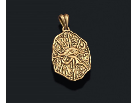Egyptian hieroglyphics pendant 3D print model 3D-Druckmodell