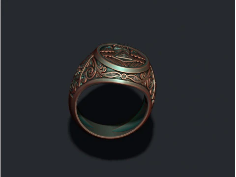 Mason owl ring 3D print model 3D Print Model