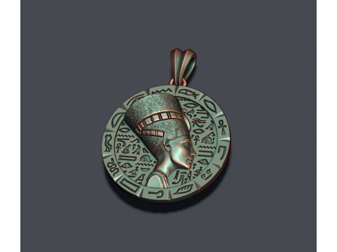 Nefertiti pendant 3D print model 3D-Druckmodell