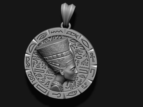 Nefertiti pendant 3D print model 3D 프린트 모델