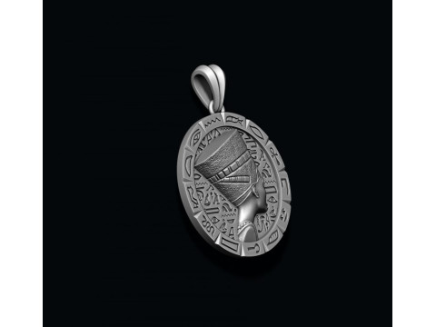 Nefertiti pendant 3D print model 3D 프린트 모델