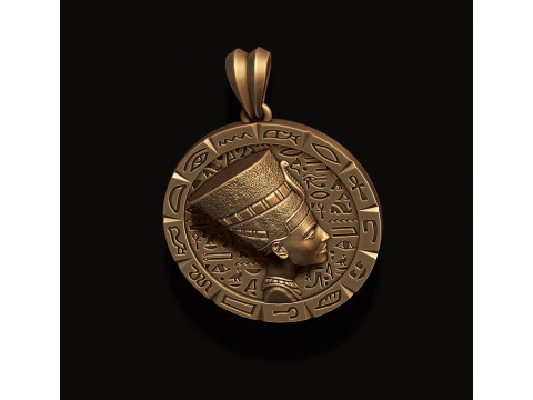 Nefertiti pendant 3D print model 3D 프린트 모델
