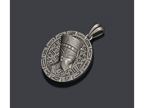 Nefertiti pendant 3D print model 3D 프린트 모델