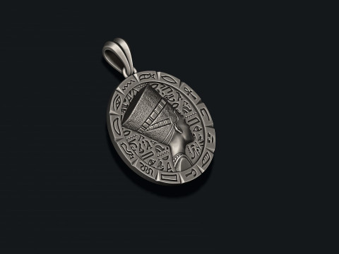 Nefertiti pendant 3D print model 3D 프린트 모델