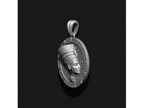Nefertiti pendant 3D print model 3D 프린트 모델