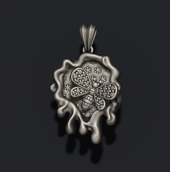 Bee honey pendant 3D print model 3D Принт Модель .c4d .max .obj .3ds .fbx .stl .blend 