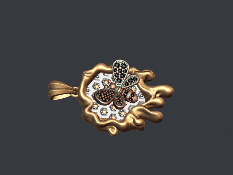 Bee honey pendant 3D print model 3D Принт Модель