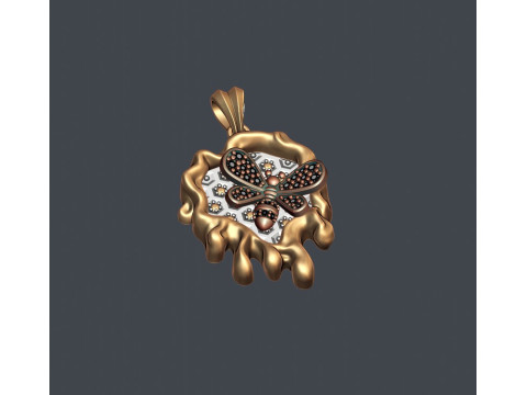 Bee honey pendant 3D print model 3D Принт Модель