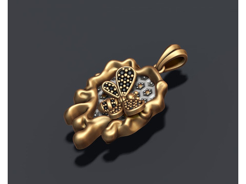Bee honey pendant 3D print model 3D Принт Модель