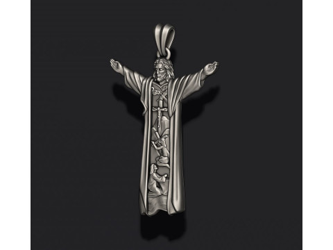 Jesus pendant 3D print model 3D 프린트 모델