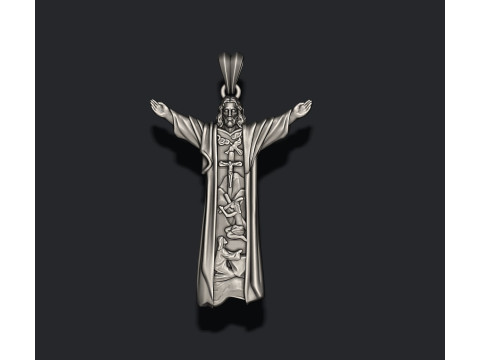 Jesus pendant 3D print model 3D 프린트 모델