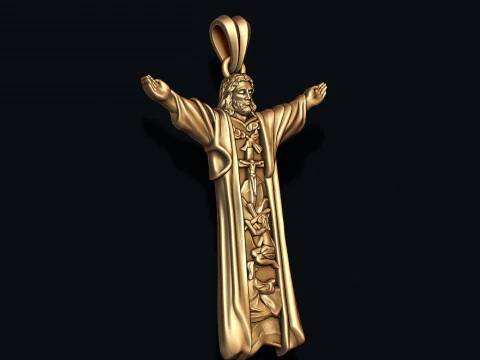 Jesus pendant 3D print model 3D Print Model