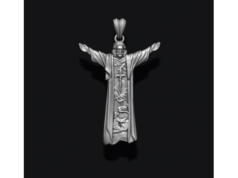 Jesus pendant 3D print model 3D 프린트 모델
