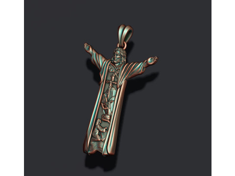 Jesus pendant 3D print model 3D 프린트 모델