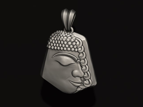 Buddha head pendant 3D print model 3D Print Model