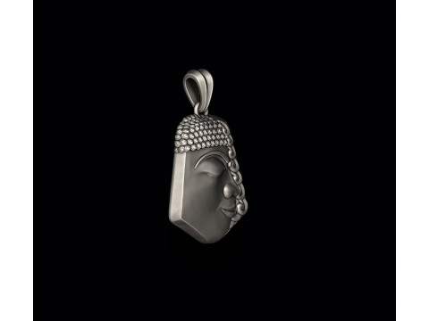 Buddha head pendant 3D print model Modello di stampa 3D