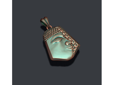 Buddha head pendant 3D print model Modello di stampa 3D