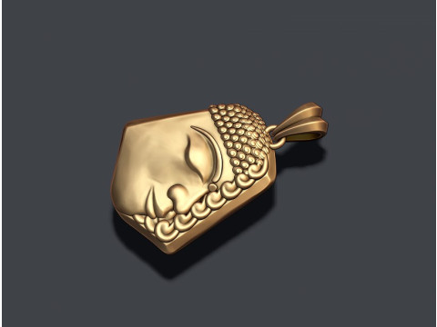 Buddha head pendant 3D print model Modello di stampa 3D