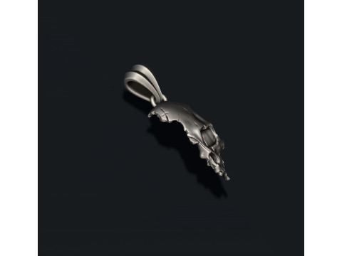 Cracked broken skull pendant 3D print model Modèles 3D en vedette