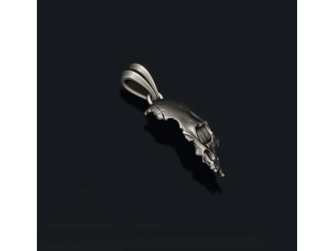 Cracked broken skull pendant 3D print model 3D Print Model