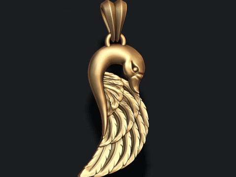 Swan pendant 3D print model 3D Print Model