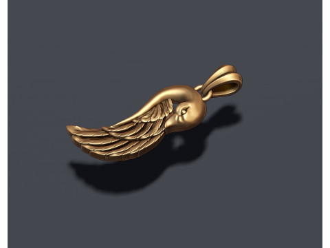Swan pendant 3D print model Modelo de Impressão 3D