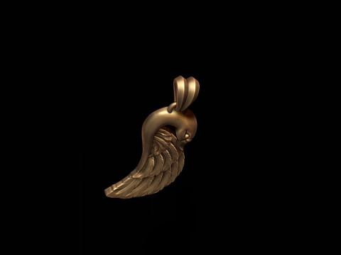 Swan pendant 3D print model Modelo de Impressão 3D
