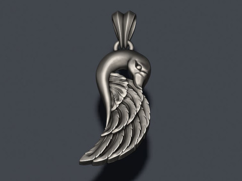 Swan pendant 3D print model Modelo de Impressão 3D