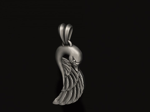 Swan pendant 3D print model Modelo de Impressão 3D