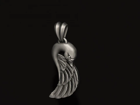 Swan pendant 3D print model 3D Print Model