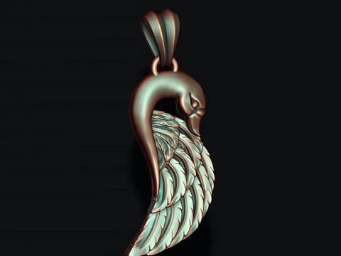 Swan pendant 3D print model 3D Print Model