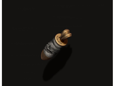 Bullet skull pendant v2 3D print model 3D प्रिंट मॉडल