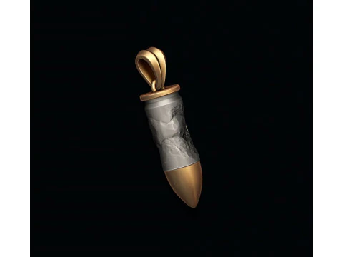 Bullet skull pendant v2 3D print model 3D Print Model