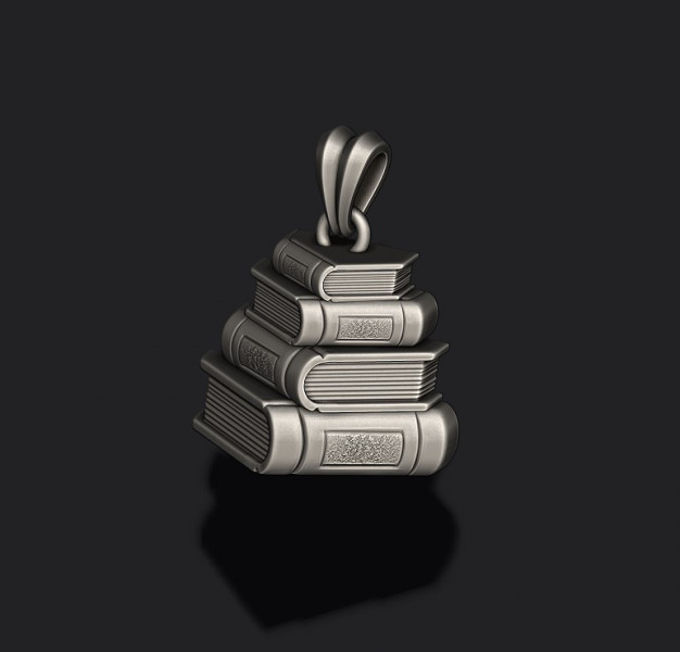 Books pendant 3D print model 3D Принт Модель .c4d .max .obj .3ds .fbx .stl .blend 