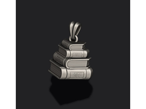 Books pendant 3D print model Model Cetak 3D