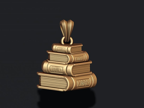 Books pendant 3D print model 3D Принт Модель